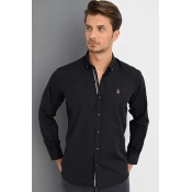 G974 DEWBERRY MENS SHIRT-BLACK