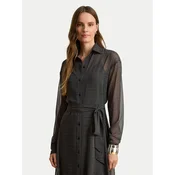 LAUREN RALPH LAUREN Srajčna obleka 200B33077001 Temno siva Regular Fit