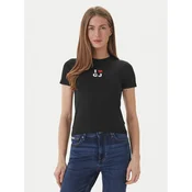 Guess Jeans Majica W6GIB1 J1314 Črna Slim Fit