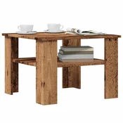 vidaXL Klubska mizica star les 60x60x42 cm iverna plošča
