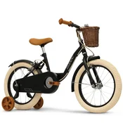 HUFFY Vintage 16 otroško kolo s košaro in pomožnimi kolesi, črne barve