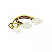 adapter DELOCK, 4-pin MOLEX (M) na 4-pin MOLEX (Ž) na 3-pin (M), za ventilator, cpu Hladilnik, 14cm