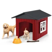 Schleich Kucica za pse, Kennel with Golden Retriever 42722