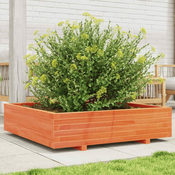 Vrtna sadilica voštano smeda 100x100x26,5 cm masivna borovina