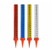 Holografski tortni ognjemet - 12 cm, 4 kos