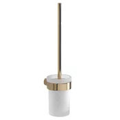 PIRENEI Stenska straniščna ščetka, matirano steklo, zlata - Zlato - 85x379x105 mm - Gedy - PIRENEI - 120 - Steklo; zlitina - Ščetka za stranišče - Krožni - PVD premaz - 85 - 379 - 105 - 14