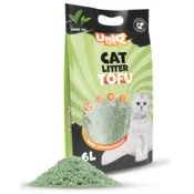 shumee Uniq Pets biorazgradljivo mačje stelje iz tofuja 2,5 kg z zelenim čajem