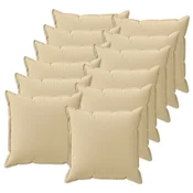 Vidaxl Prevleka za blazino 12 kos HOUTEN Bež 45 x 45 cm Poliester