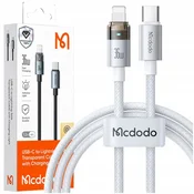 Mcdodo MCDODO USB-C KABEL ZA HITRO POLNJENJE ZA IPHONE LIGHTNING 36W 1M LED BELA