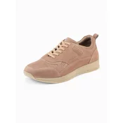 Ombre Mens lightweight suede sports style sneakers - beige