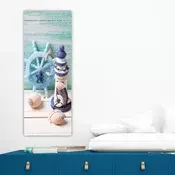 Wallity Dekorativna slika na platnu, 30x80cm, Šarena