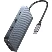 USB-C Data Hub 8u1 sivi