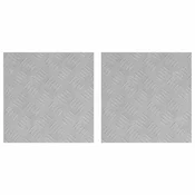 Vidaxl Stopnice Kvadrat 2 szt. srebrna 40 x 40 cm Aluminij