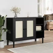 Vidaxl vidaXL SENJA omarica iz ratana črna 112x40x80 cm borovina