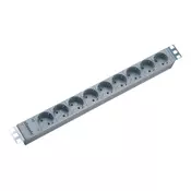 BACHMANN PDU Basic ALU 191U 9xšuko, 16A, kabl 2m