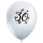 30 let balonov iz lateksa s potiskom, komplet 6 kosov