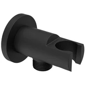 Shower Hose Outlet, fixed, round, black matt - Črna mat barva - Sapho - 24 - Medeninasti - Krožni - 72 - 14