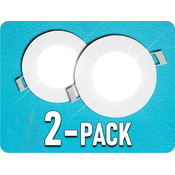 V-TAC LED vgradni panel z napajalnikom, 3W, 130lm, okrogel/2-PACK! Farba svetla: Topla bela