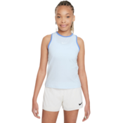 Majica kratkih rukava za djevojcice Nike Court Dri-Fit Victory Tank - blue tint/polar/white