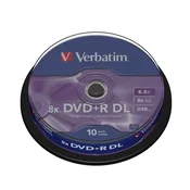 DVD+R DL Verbatim 8x 8,5 GB mat srebrn (Cake 10)