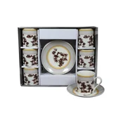Sigma Set šolja za kafu, porcelan, 120ml 6/1 (Gold/Red) YK120C-8898