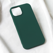 Maska za mobilni telefon iPhone 15 TERACELL SOFT VELVET, Tamnozelena