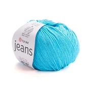 Pletena preja Gina / Jeans 50 g - (33) modra lazurna