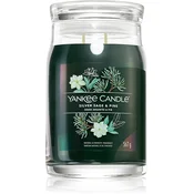YANKEE CANDLE Yankee Candle vonná svíčka Signature ve skle velká Silver Sage & Pine 567g