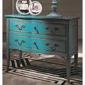 Casa Padrino luxury baroque dresser antique light blue/silver - Handmade chest of drawers with 2 drawers - Baroque bedroom furniture - Baroque furniture - Luxury quality - Made in Italy