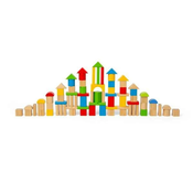 Bigjigs Toys Prve lesene kocke in vstavljanka v bobnu