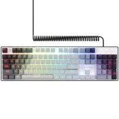 LORGAR Azar 514, Wired mechanical gaming keyboard, RGB backlight, 1680000 colour variations, 18 modes, keys number: 104, 50M clicks, linear dream switches, spring cable up to 3.4m, ABS plastic+metal, magnetic cover, 450*136*39mm, 1.17kg, white, EN layout