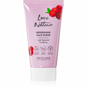 Oriflame Love Nature Upcycled Cranberry osvježavajuci piling za lice 30 ml