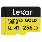 Lexar microSDXC 256GB UHS-II V60 (R:280/W:180MB/s) Gold