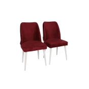 Hanah Home Set trpezarijskih stolica Nova 081 V2, 2 komada, Bordo