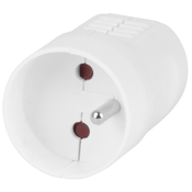 EMOS vtičnica P0045, IP20, plastika, bela, za kabel