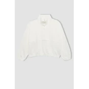 DEFACTO Girls Oversize Fit Turtleneck Sweatshirt