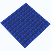 Akustična plošča - piramida 50x50x5cm modra