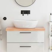 Greatstore Kopalniški pult svetlo rjav 80x40x6 cm obdelan trden les