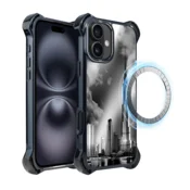 shumee Ovitek za iPhone 16 Plus IBIZU DropGuard Ultra z MagSafe, Noir City, Burj Khalifa