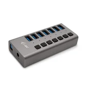 I-TEC USB 3.0 hub z možnostjo polnjenja, 7 vrat, 36 W