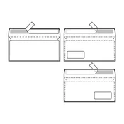 Kuverte 110x230 mm ABT PL strip, bijela