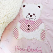 Deka Pierre Cardin Teddy s mjehurićima, roza, 80x110