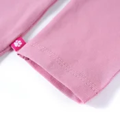 Vidaxl Otroška majica z dolgimi rokavi žgano roza 104