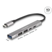 USB HUB DELOCK, USB-C na 2 USB-A 2.0, 1 USB-A 3.2 Gen 2, 1 USB-C 2.0, 1 USB-C 3.2 Gen 2