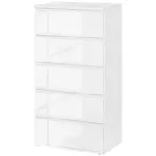 Homestar Predalnik s 5 predali 55x34x100 cm bel
