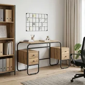 vidaXL Miza s shrambo Artisan hrast 145 x 50 x 75 cm