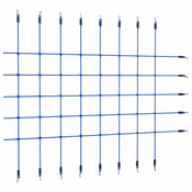 vidaXL Plezalna mreža 200x150 cm modra