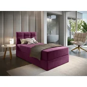 Oblazinjena postelja boxspring GLORIEN 80x200 cm vijolična Vzmetnica: Vzmetnica Bonell