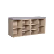 Songmics Klop za čevlje 10 predelkov 104x30x48 cm bela