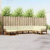 Set vanjskih sofa 8 kom. Prirodna i krem